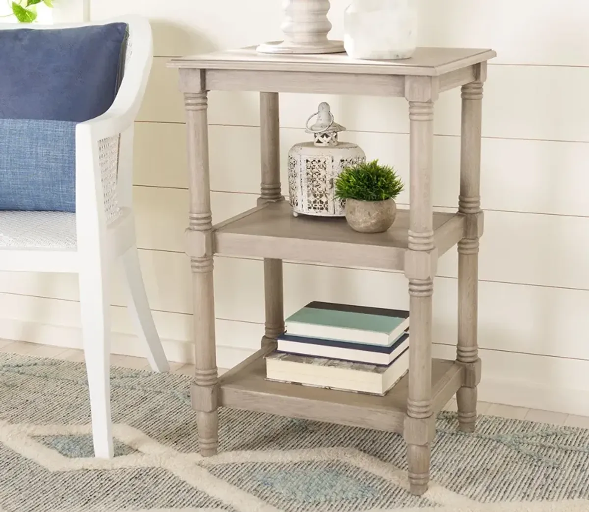 Safavieh Cassie 3-Shelf Accent Table - Greige