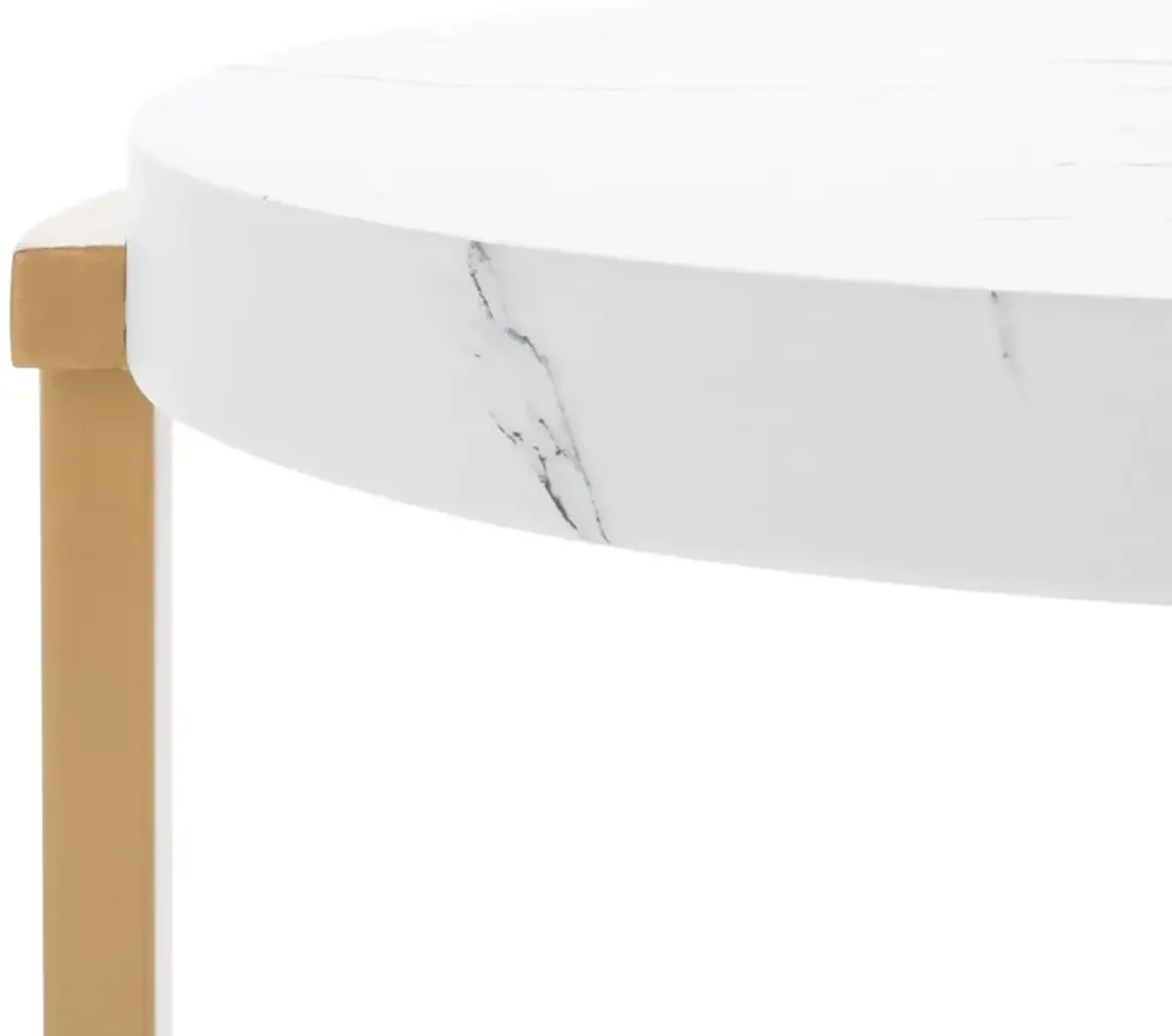 Safavieh Rosabelle Accent Table - White Marble/Gold