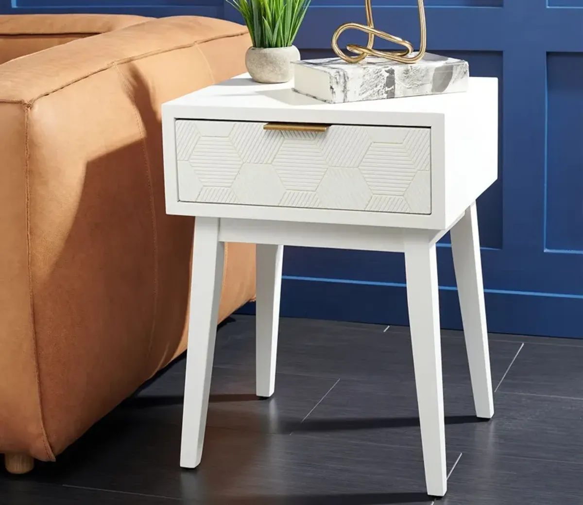 Safavieh Keya 1-Drawer Accent Table - White