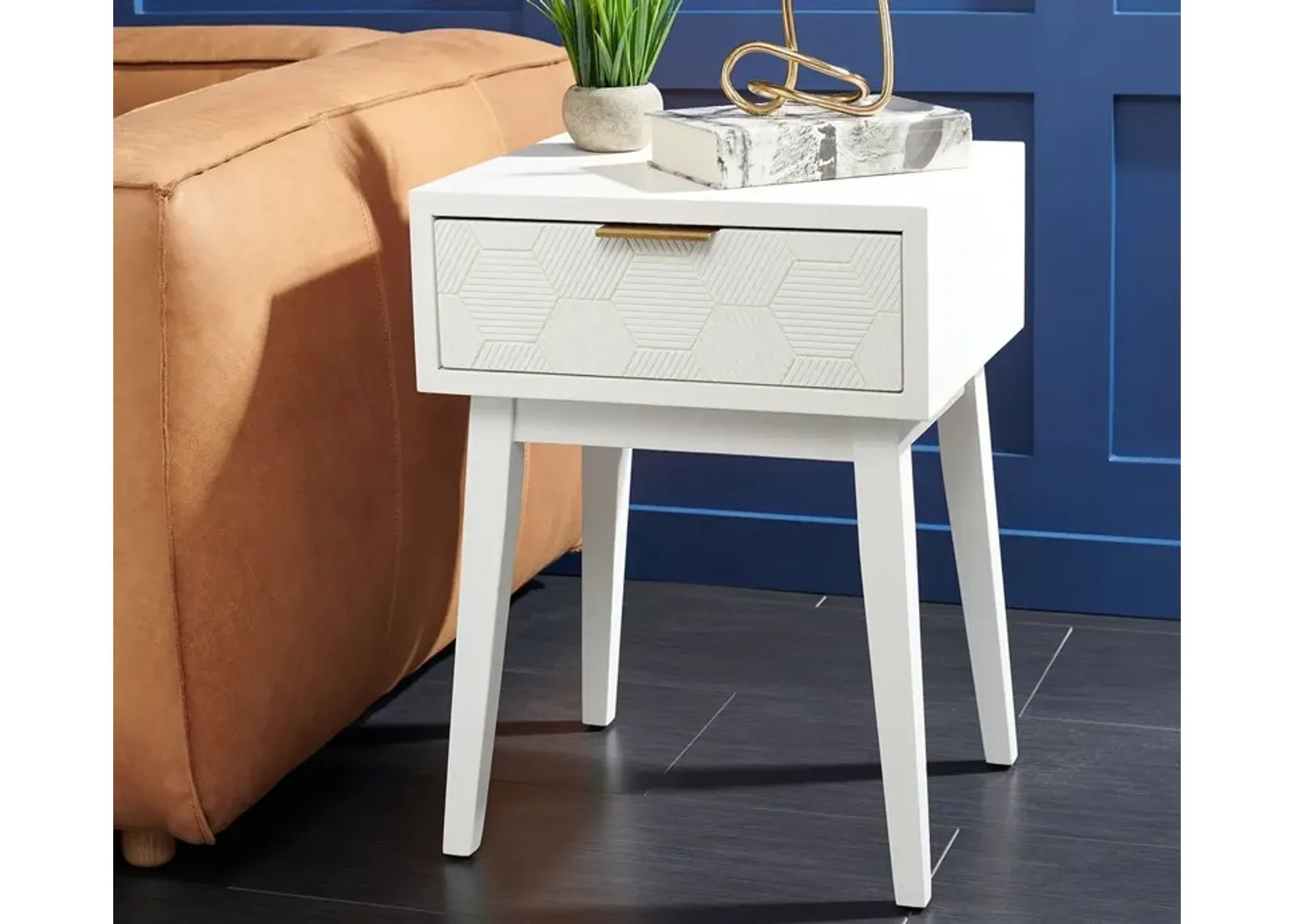 Safavieh Keya 1-Drawer Accent Table - White