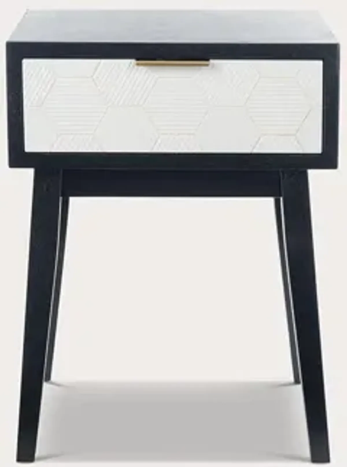 Safavieh Keya 1-Drawer Accent Table - Black/White