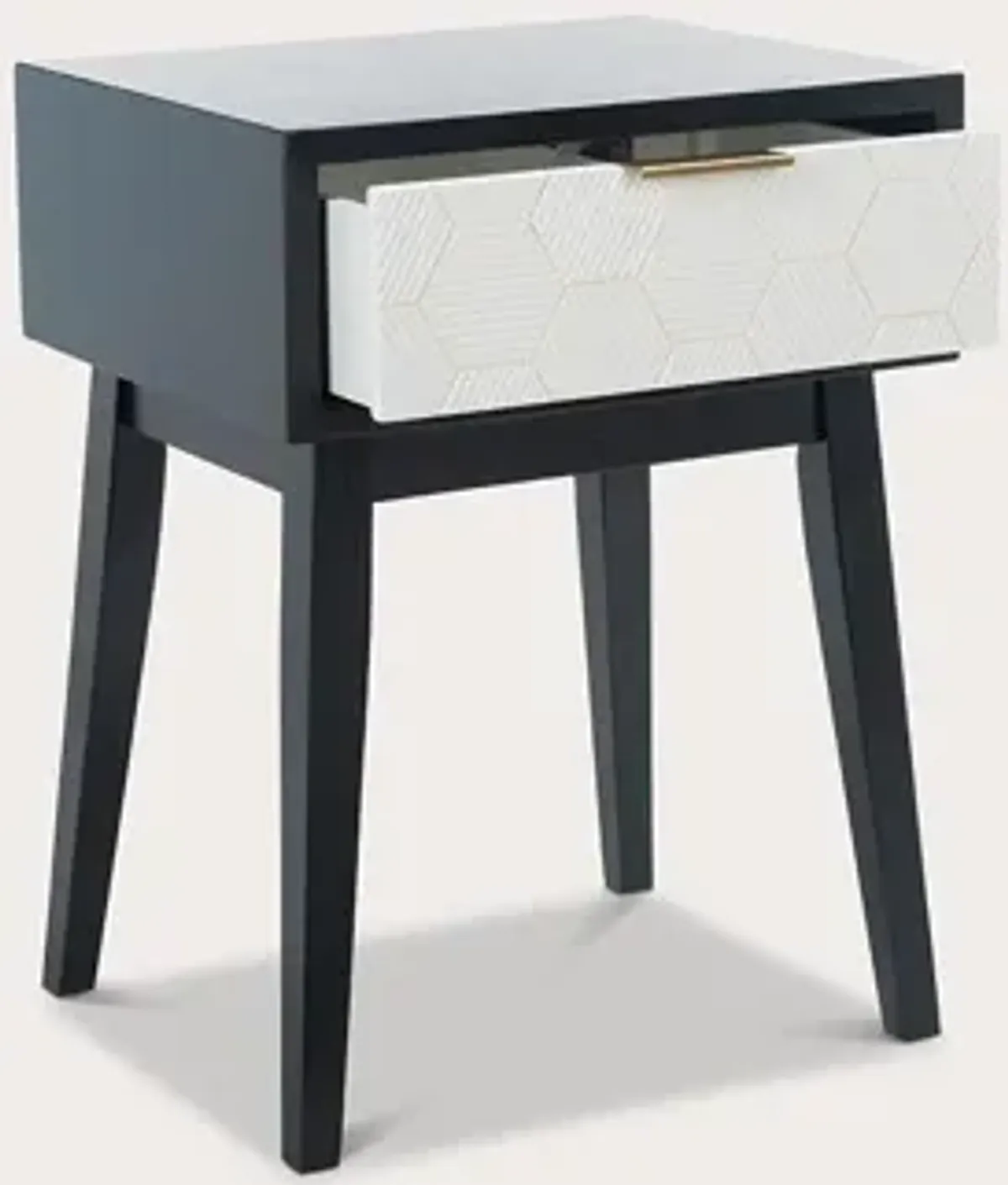 Safavieh Keya 1-Drawer Accent Table - Black/White