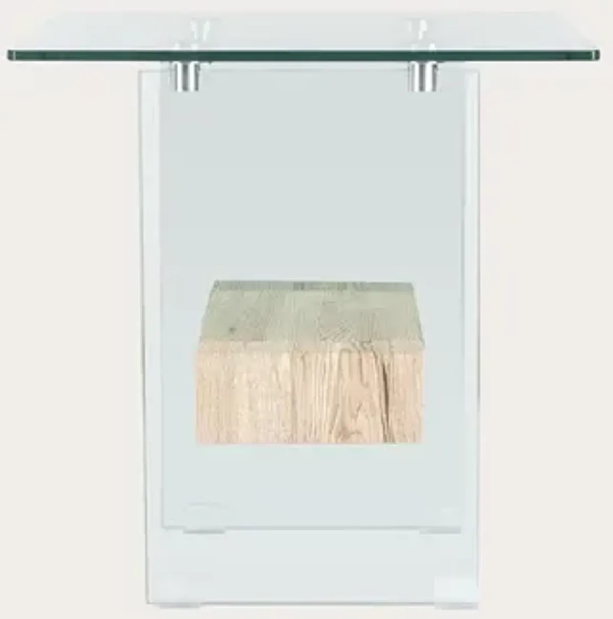 Safavieh Kayley Accent Table - Natural/Glass