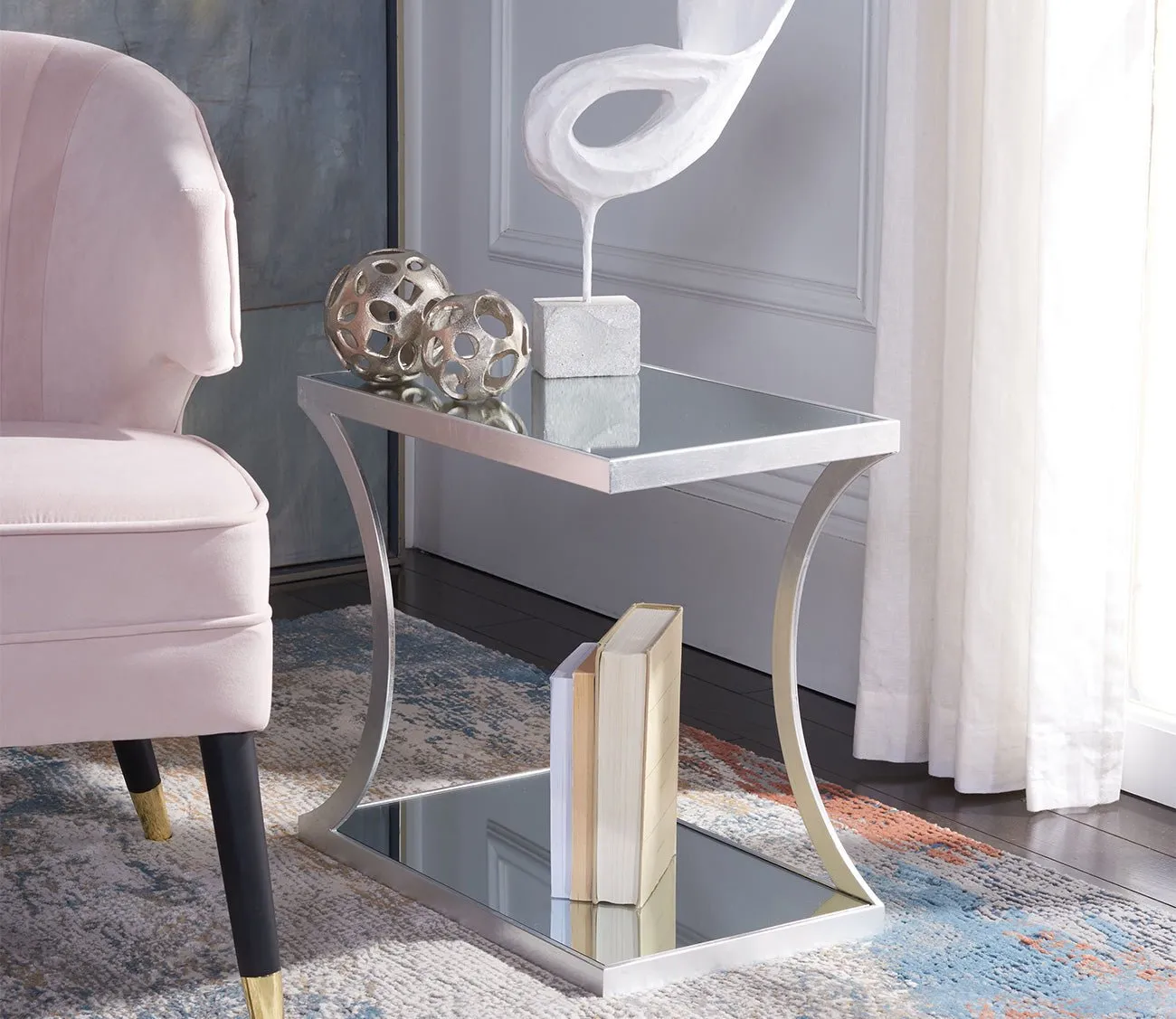 Safavieh Sullivan Accent Table - Silver/Mirror