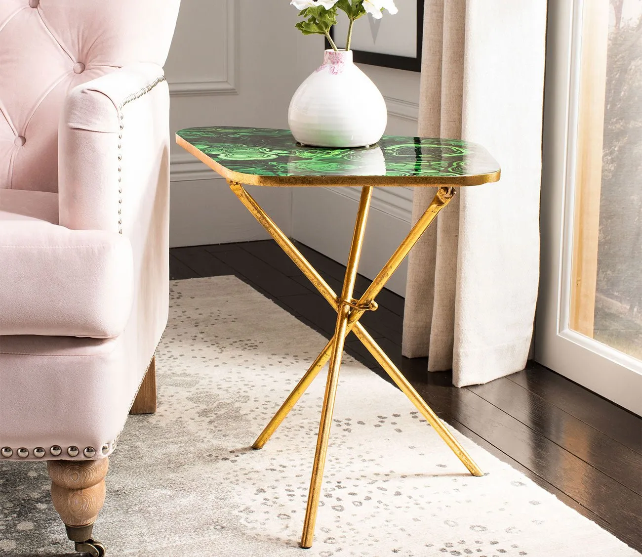 Safavieh Zamara Faux Agate Side Table