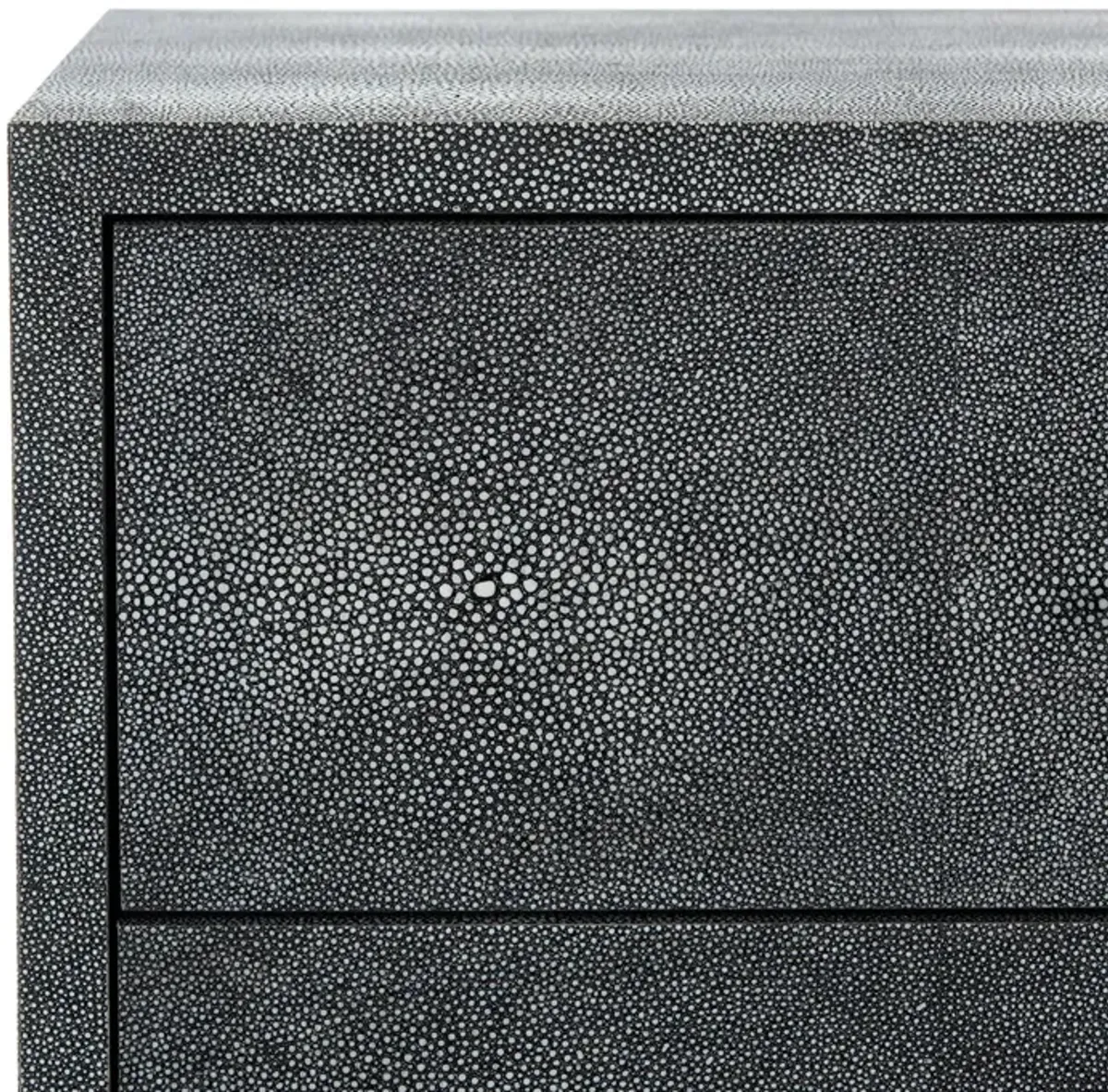 Safavieh Camden Faux Shagreen Nightstand - Black