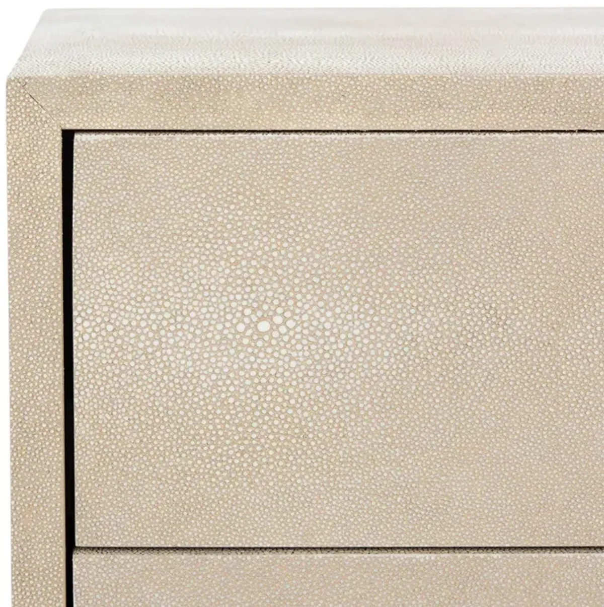 Safavieh Camden Faux Shagreen Nightstand - Black