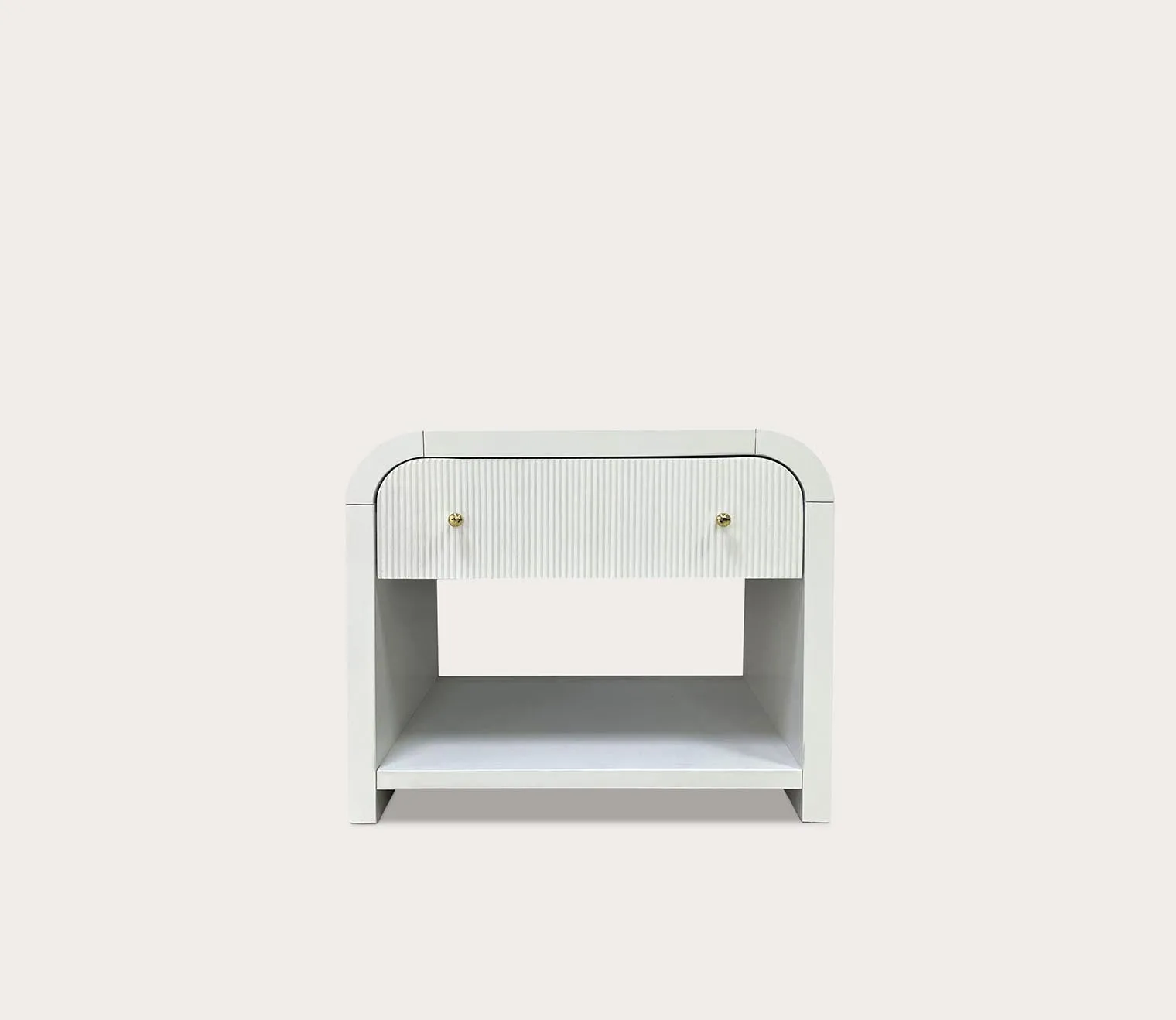 Safavieh Liabella 1-Drawer Curved Nightstand - White