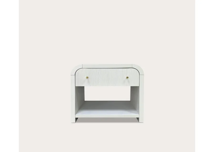 Safavieh Liabella 1-Drawer Curved Nightstand - White