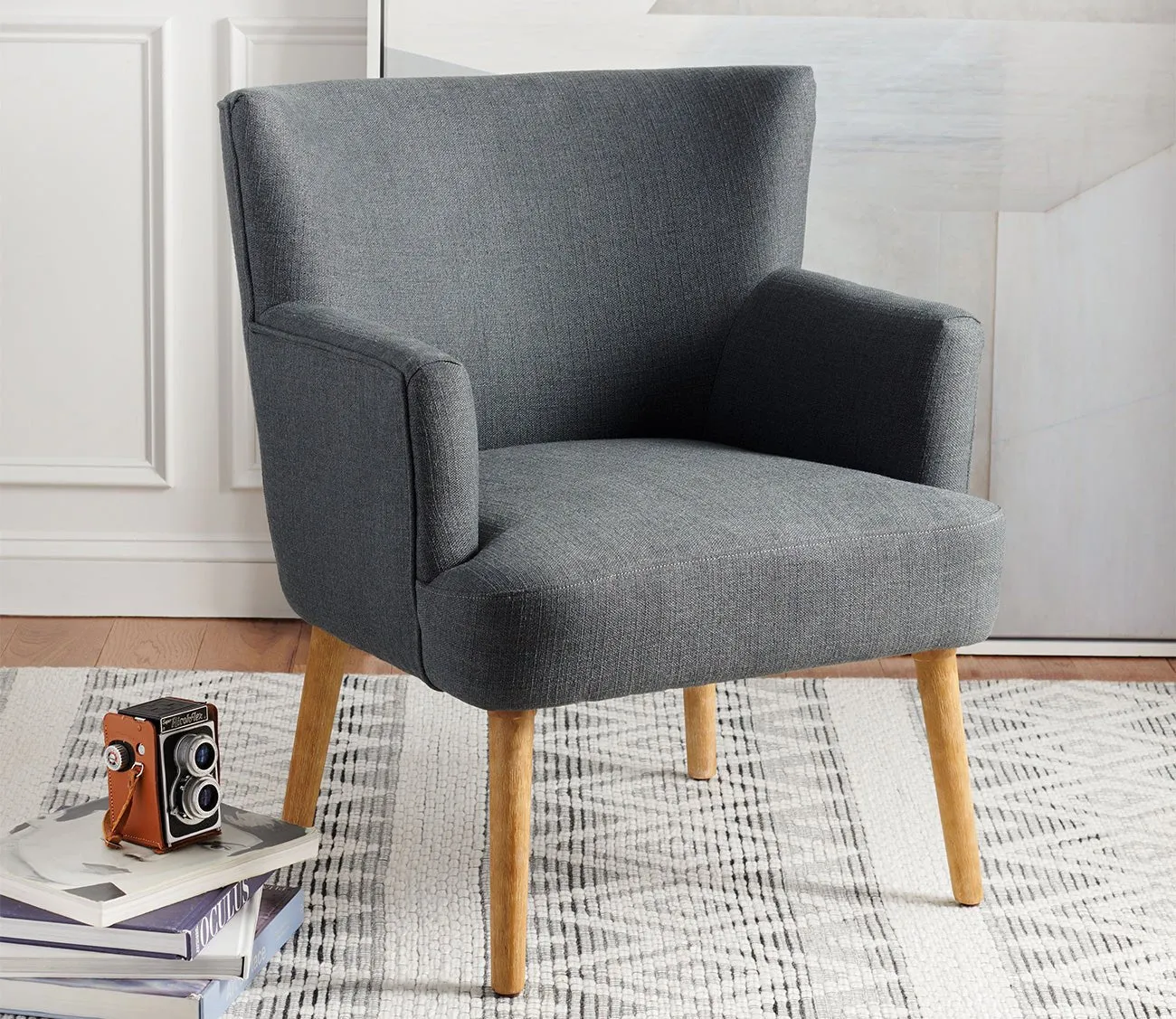 Safavieh Delfino Accent Chair - Dark Grey