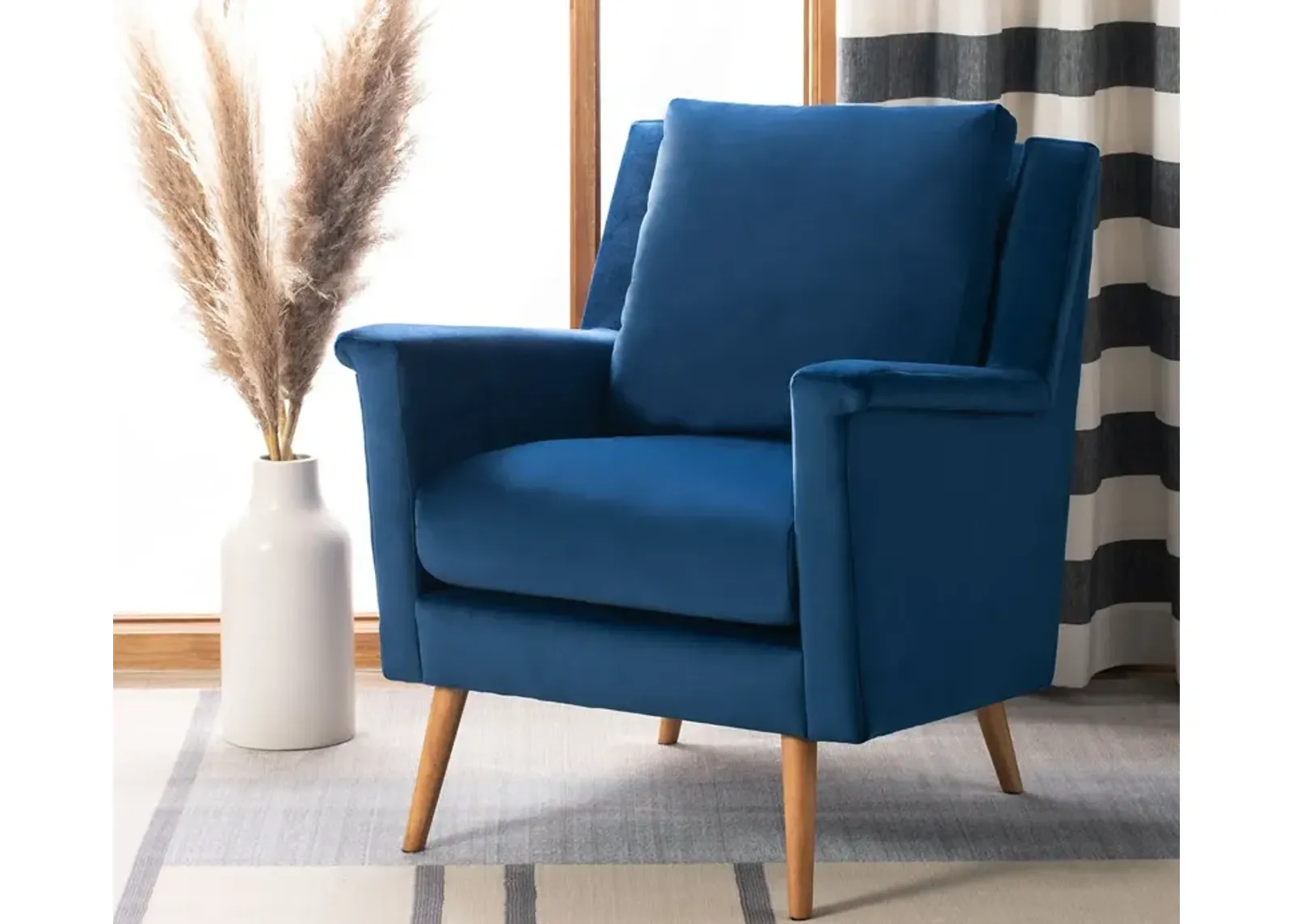 Safavieh Astrid Mid Century Armchair - Navy