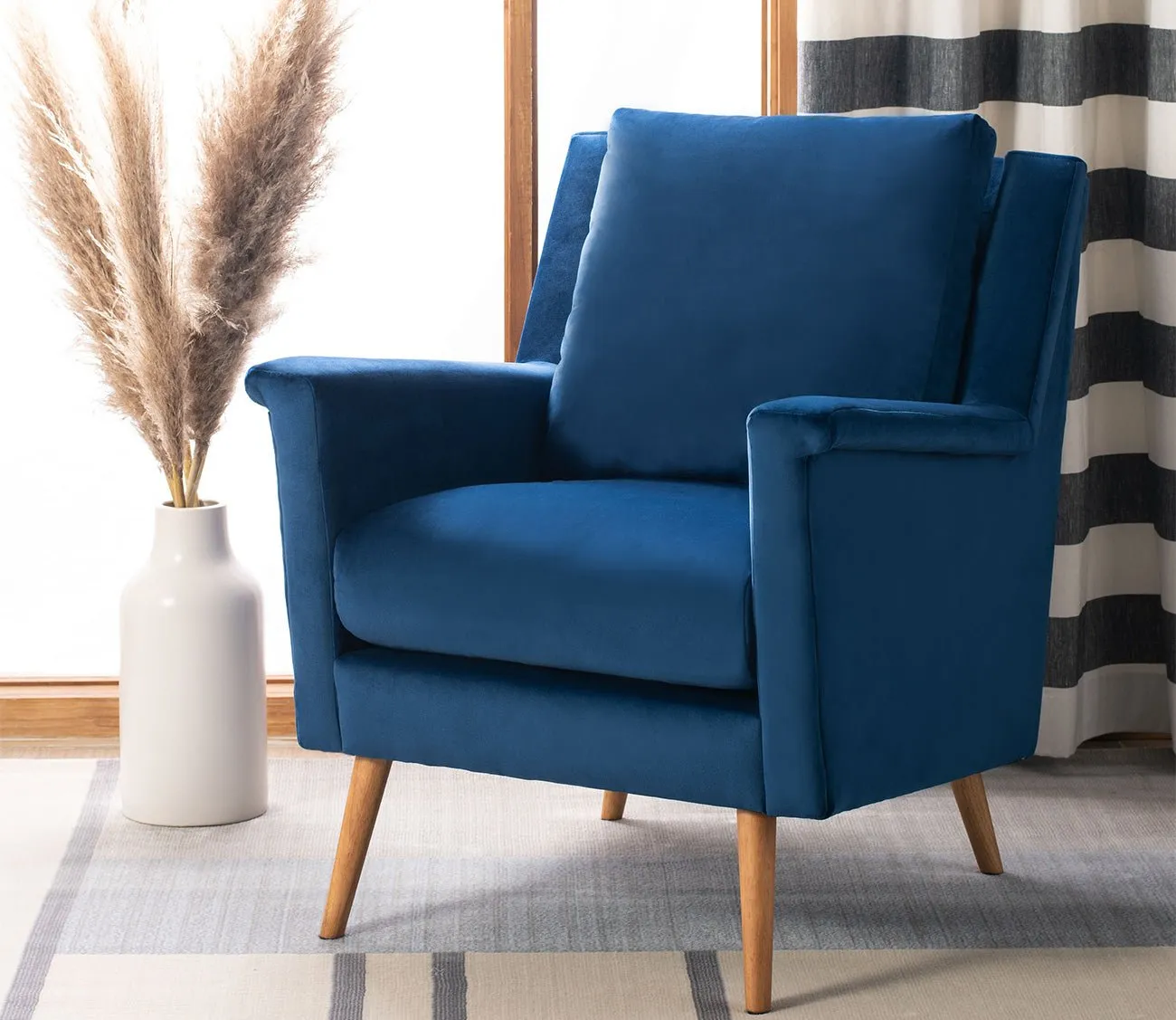 Safavieh Astrid Mid Century Armchair - Navy