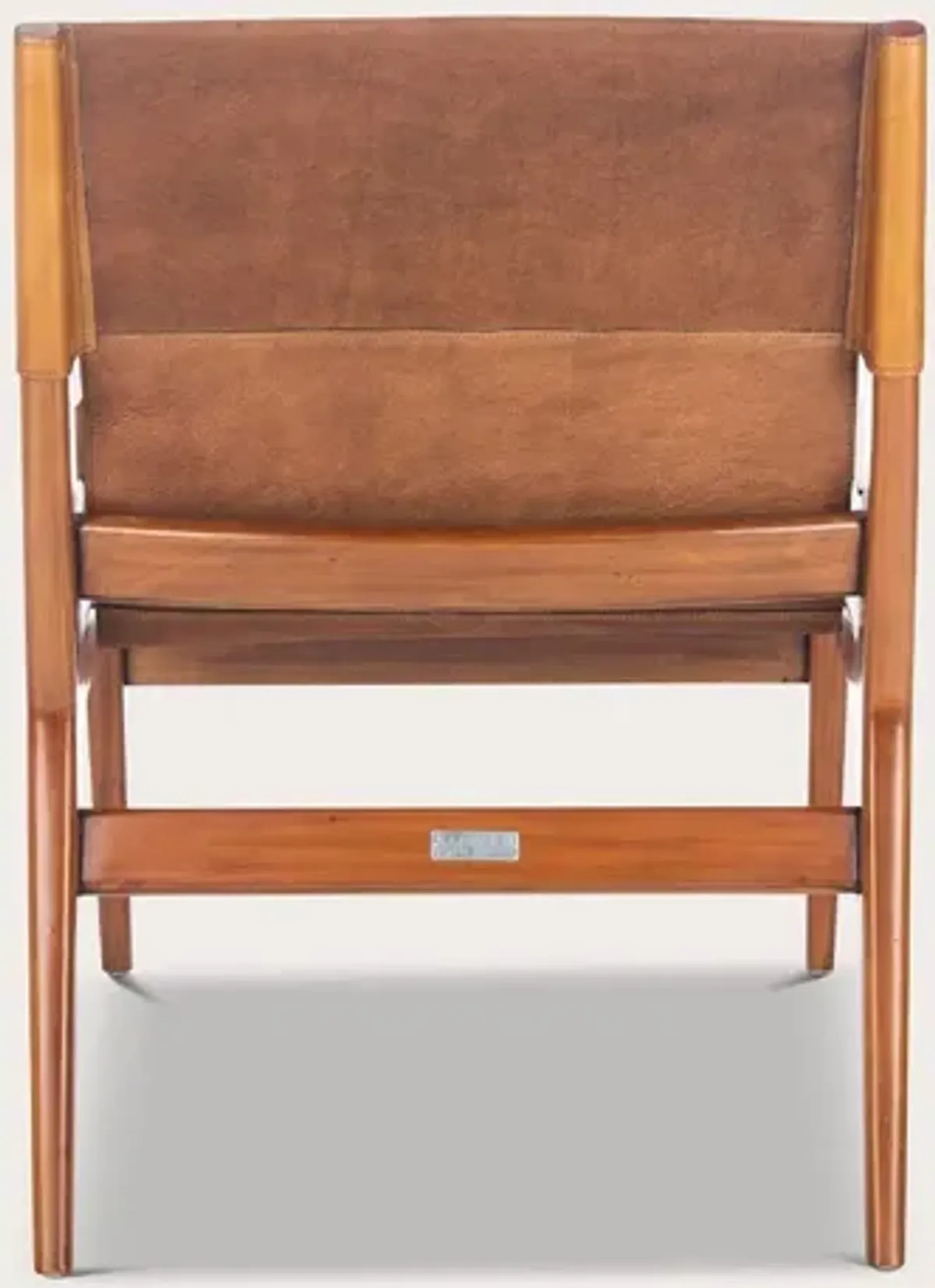 Safavieh Culkin Leather Sling Chair - Mahogany