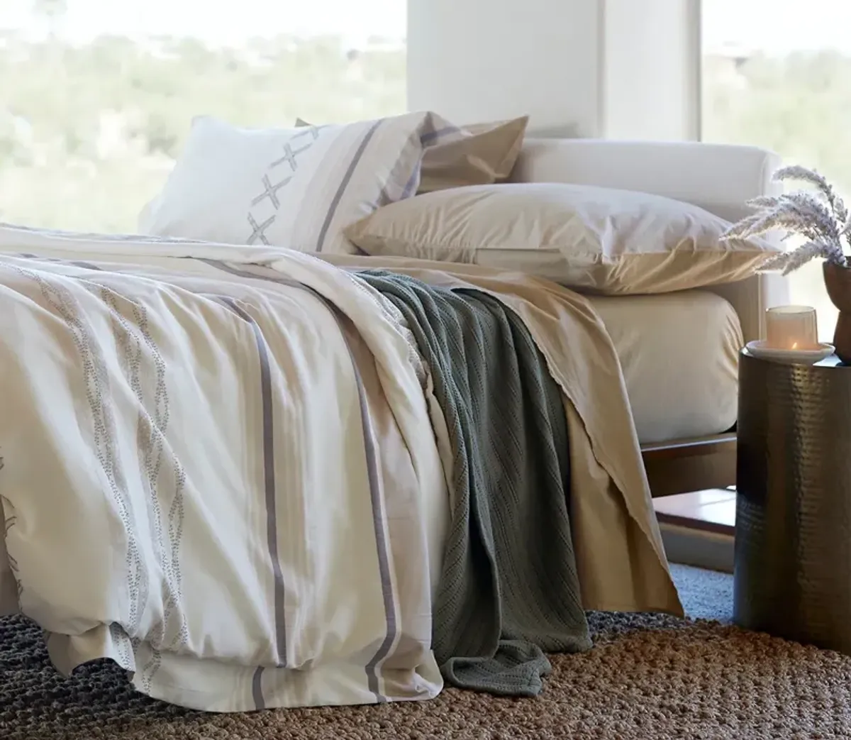 Dr. Weil by PureCare Dr. Weil Garment Washed Percale Pillowcases - Ecru - King