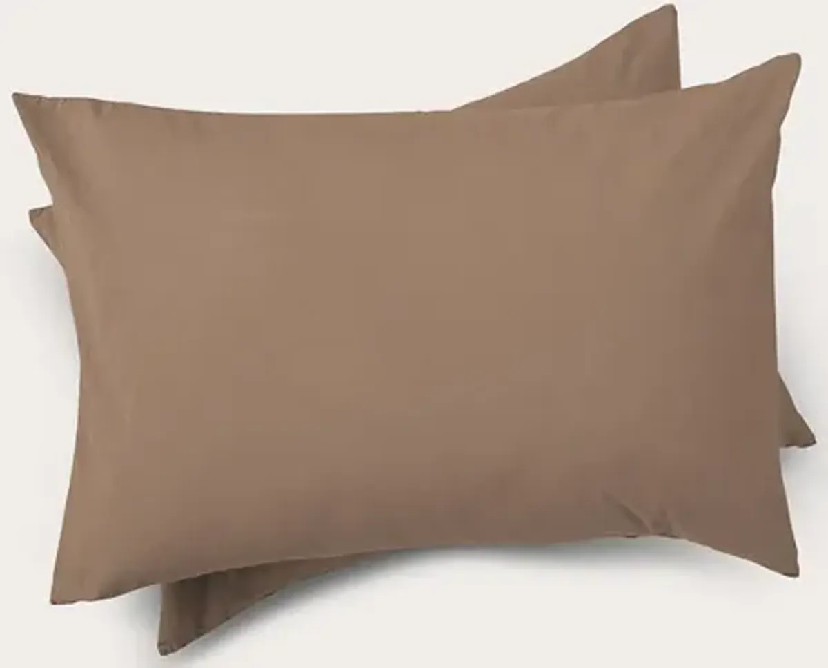 Dr. Weil by PureCare Dr. Weil Garment Washed Percale Pillow Shams - Ochre - Queen