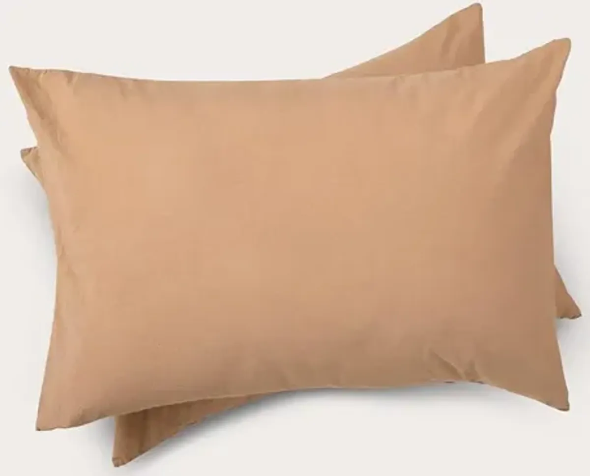 Dr. Weil by PureCare Dr. Weil Garment Washed Percale Pillow Shams - Ochre - Queen