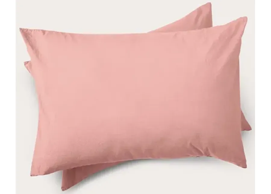 Dr. Weil by PureCare Dr. Weil Garment Washed Percale Pillow Shams - Pink Sandstone - Euro