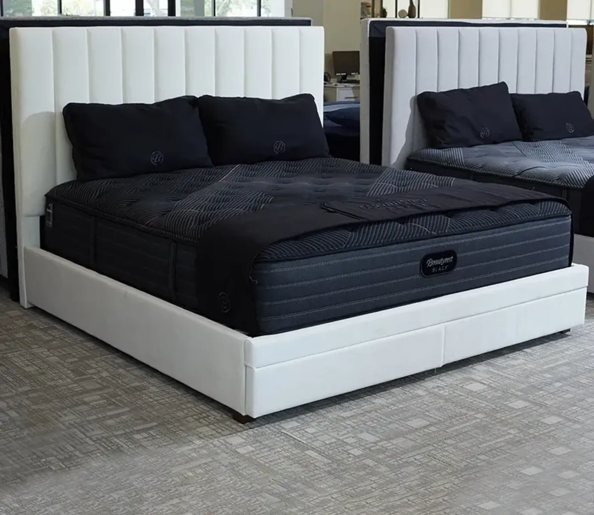 City Mattress Kemper Channel Storage Bed - Oyster - Queen