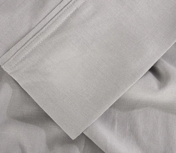 Bedgear Hyper-Linen Sheet Set - Light Grey - Queen