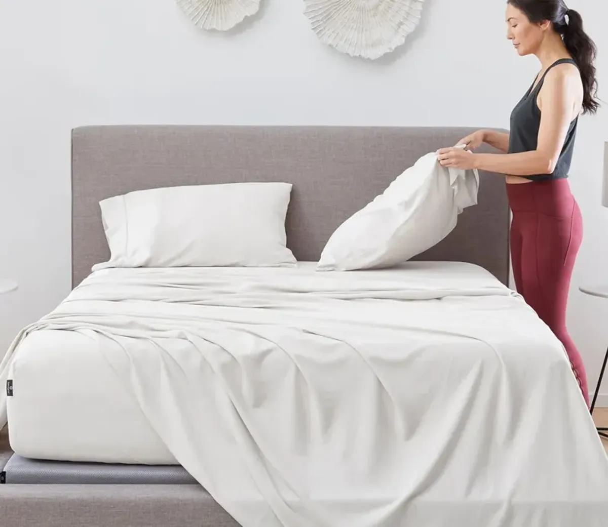 Bedgear Hyper-Linen Sheet Set - Bright White - Split King