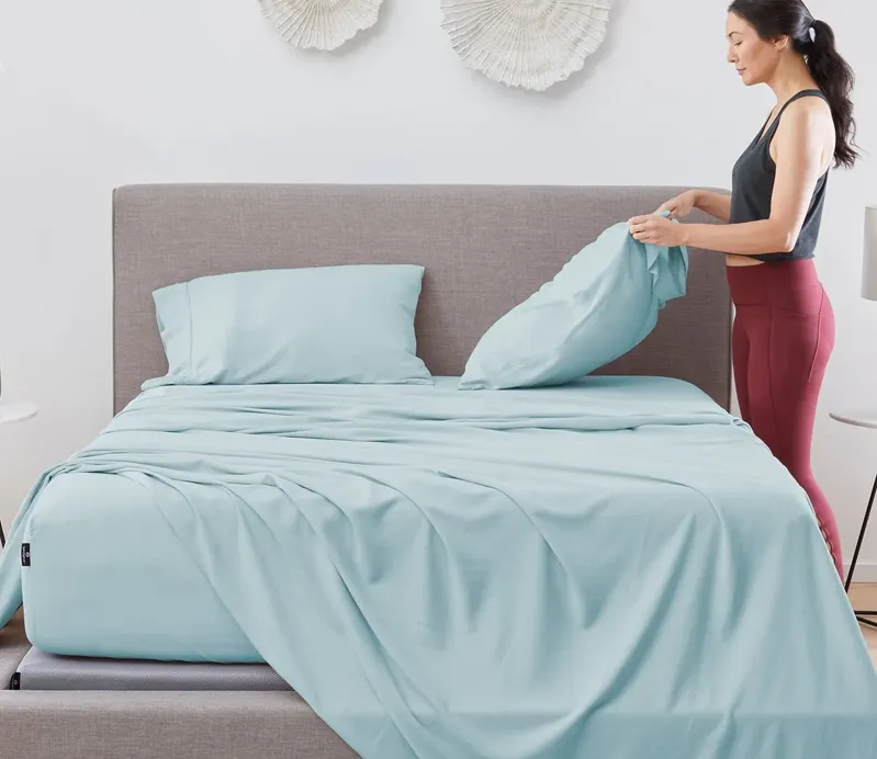 Bedgear Hyper-Linen Sheet Set - Misty Blue - King