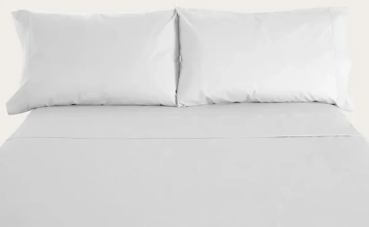 Sleep & Beyond Organic Cotton Sateen Sheet Set - Crisp White - Twin