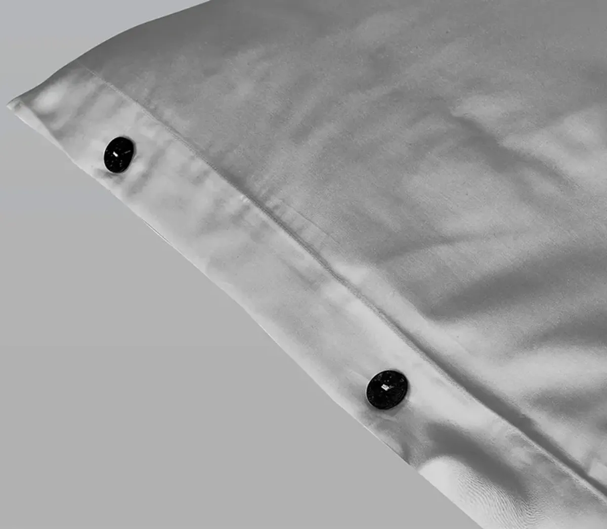 Sleep & Beyond Organic Cotton Sateen Duvet Cover Set - Midnight Grey - Super King