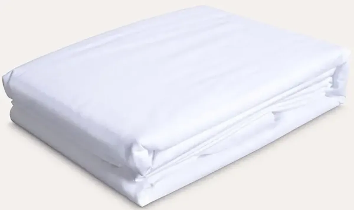 Sleep & Beyond Organic Cotton Percale Duvet Cover Set - Classic Ivory - Twin