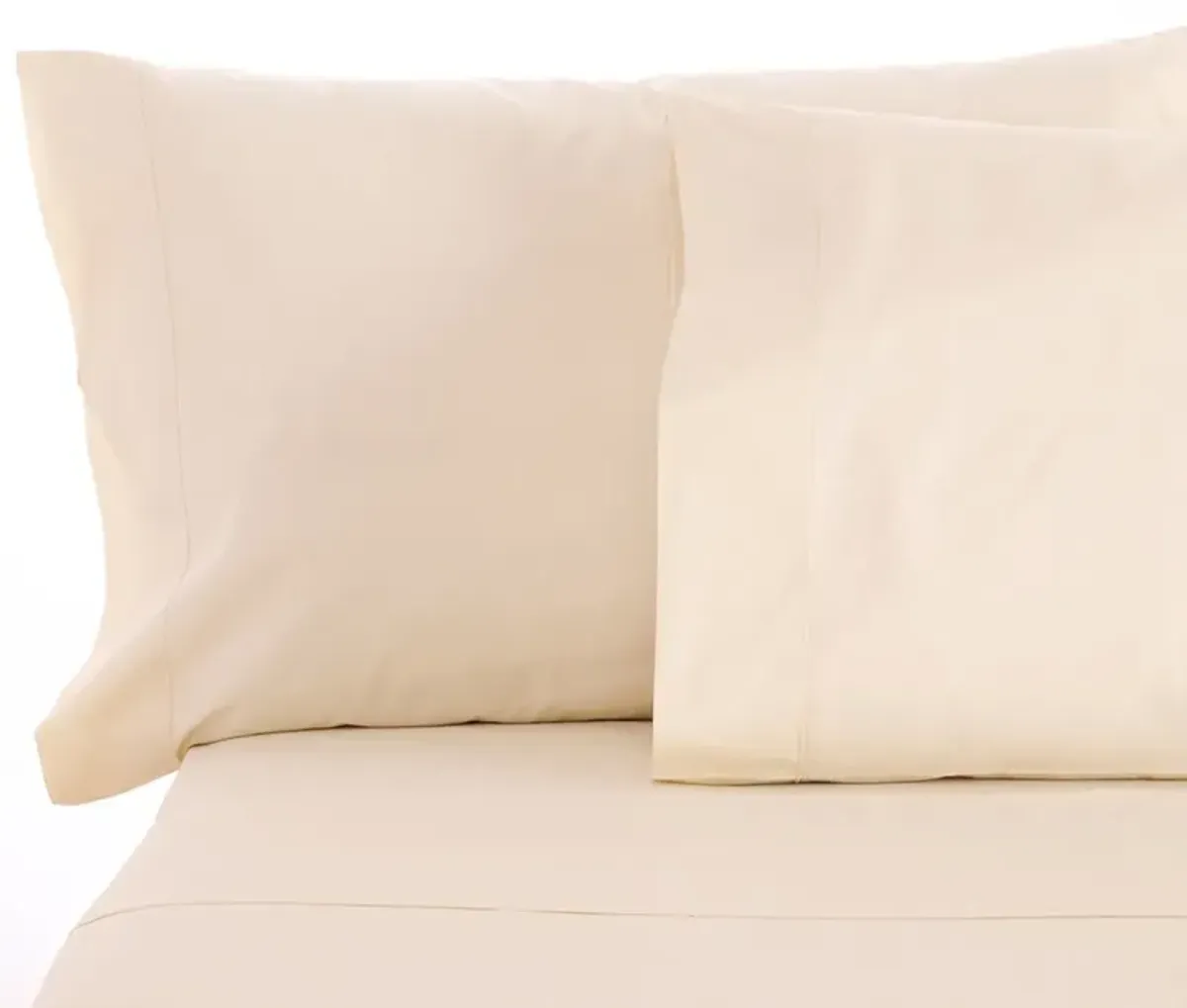 Sleep & Beyond Organic Cotton Percale Pillowcase Pair - Classic Ivory - Standard/Queen