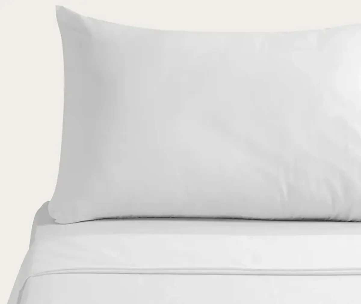 Sleep & Beyond Organic Cotton Percale Pillowcase Pair - Crisp White - Standard/Queen