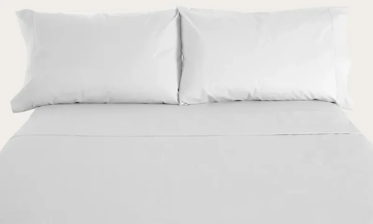 Sleep & Beyond Organic Cotton Percale Pillowcase Pair - Crisp White - Standard/Queen