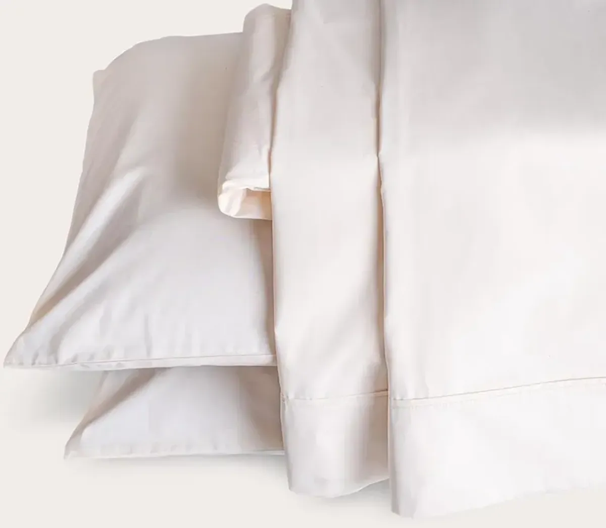 Sleep & Beyond Organic Cotton Percale Sheet Set - Classic Ivory - Twin