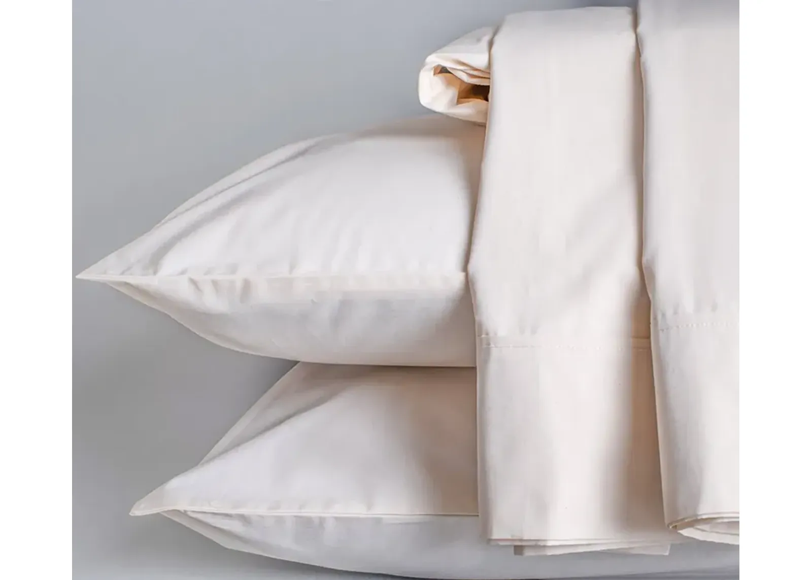 Sleep & Beyond Organic Cotton Percale Sheet Set - Classic Ivory - Twin