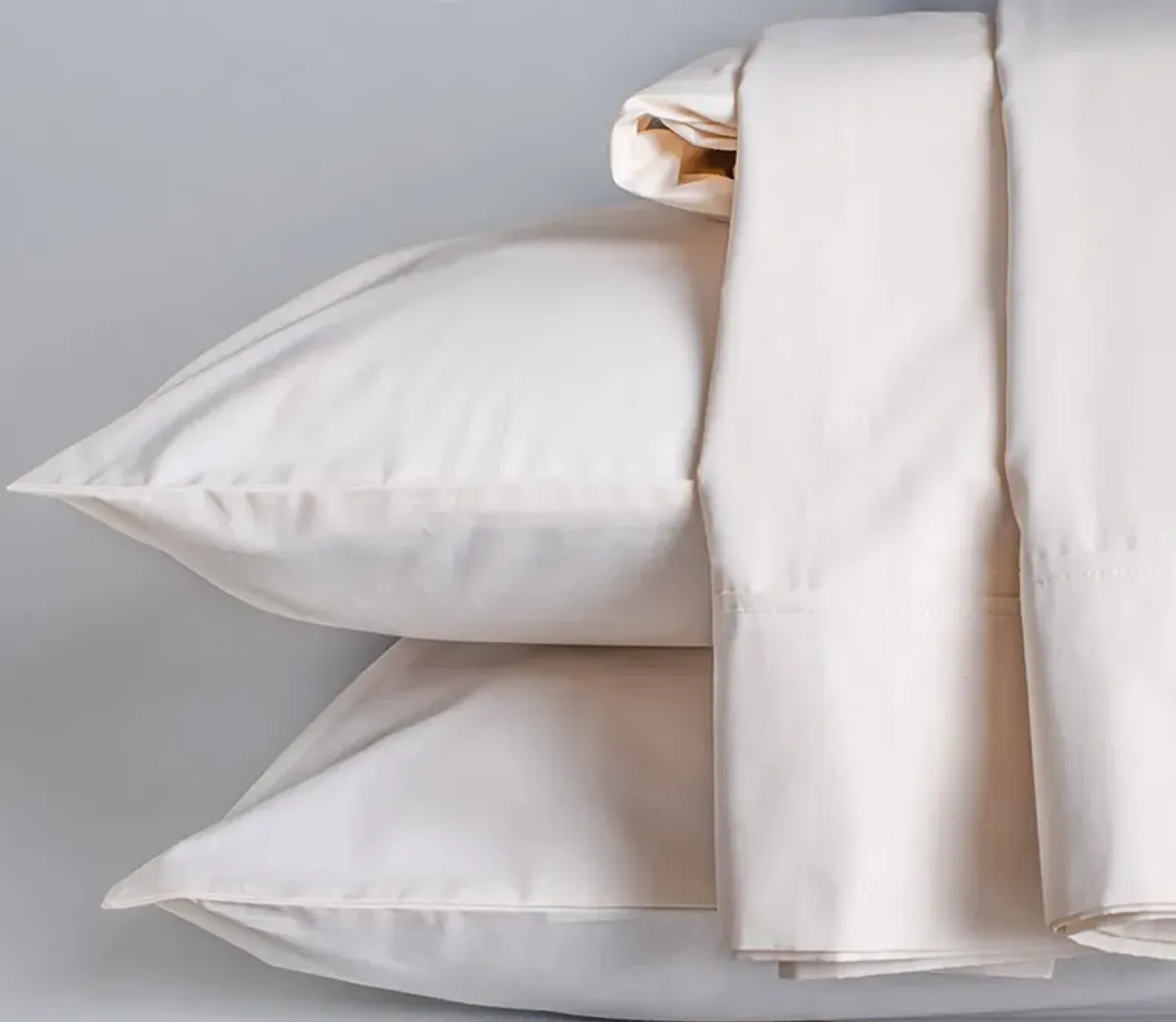 Sleep & Beyond Organic Cotton Percale Sheet Set - Crisp White - Twin