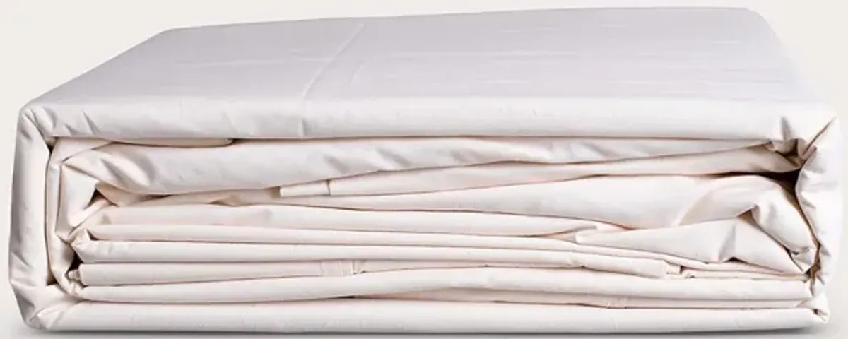 Sleep & Beyond Organic Cotton Percale Sheet Set - Classic Ivory - Twin XL