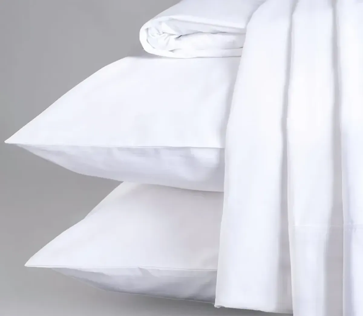 Sleep & Beyond Organic Cotton Percale Sheet Set - Crisp White - Full