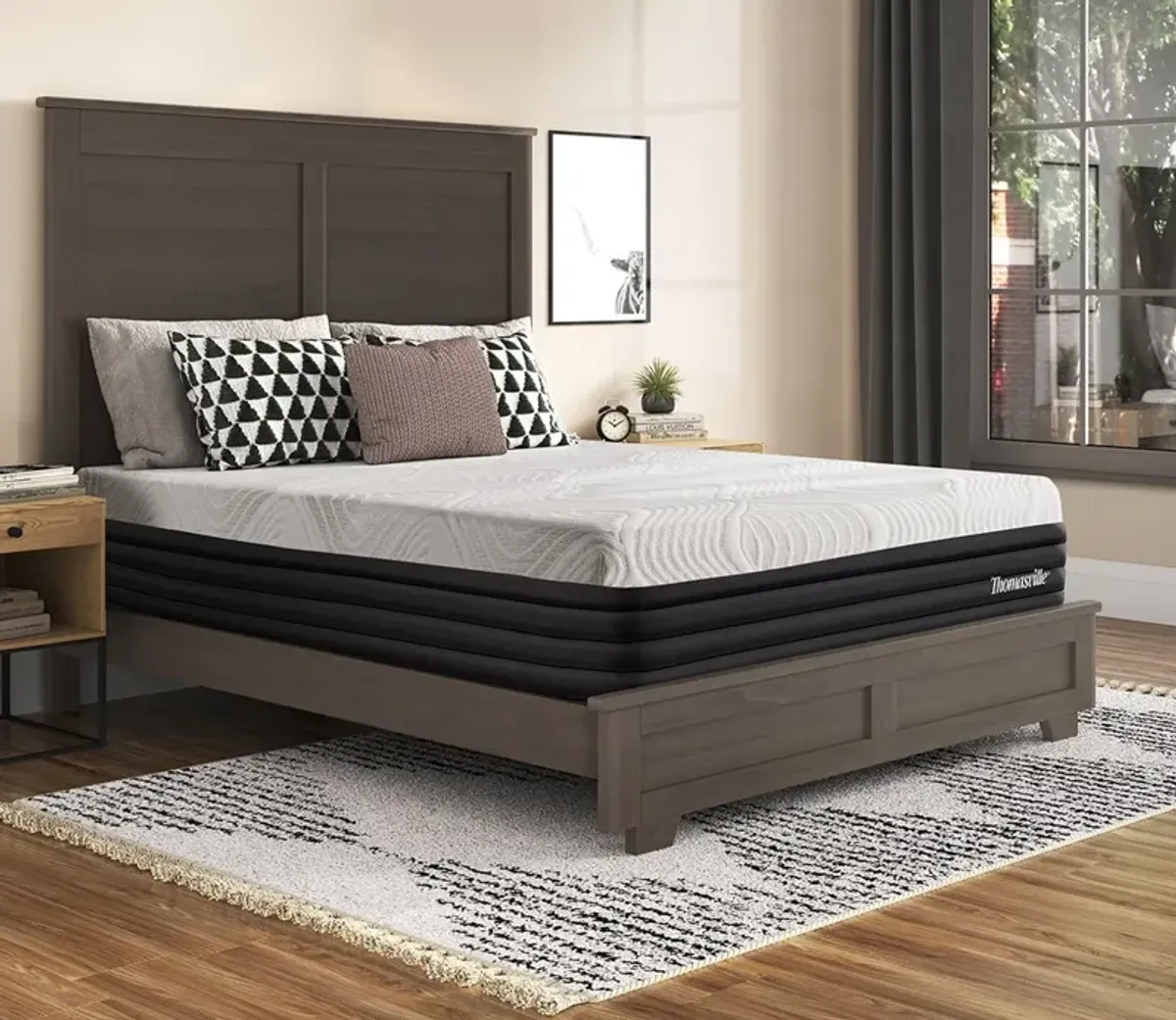 Bed in a Box Thomasville Jamestown 13.5'' Gel Memory Foam Firm Hybrid Mattress - Twin XL