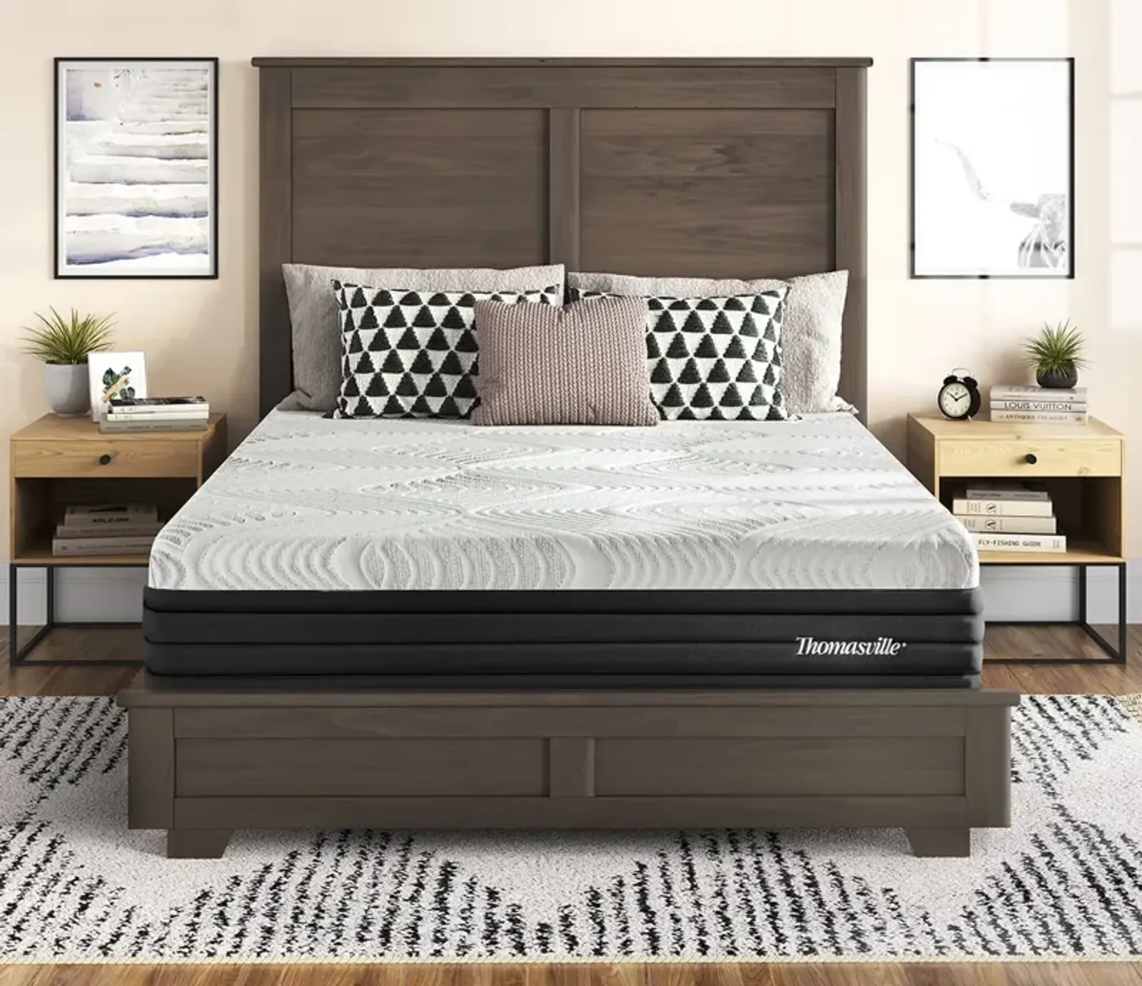 Bed in a Box Thomasville Jamestown 13.5'' Gel Memory Foam Firm Hybrid Mattress - Twin XL