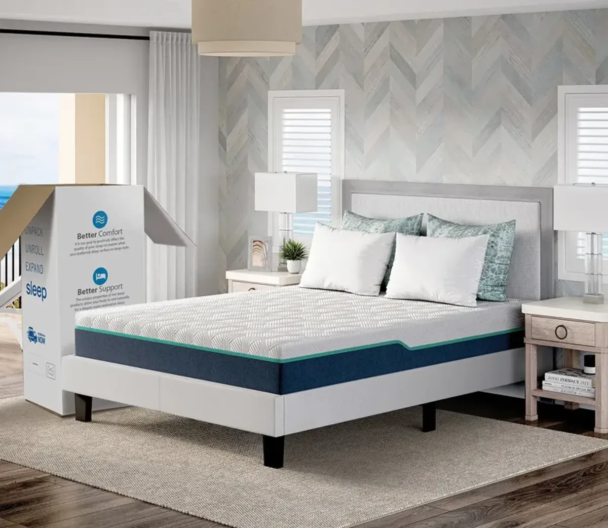 Bed in a Box Nautica Soothe 10'' Firm Memory Foam Mattress - Twin