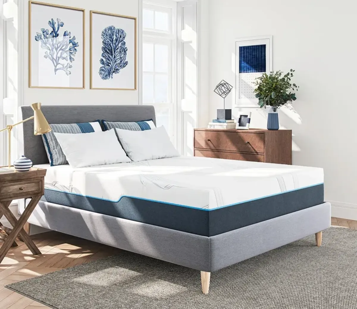 Bed in a Box Nautica Reflect 12'' Medium Firm Memory Foam Mattress - Twin XL