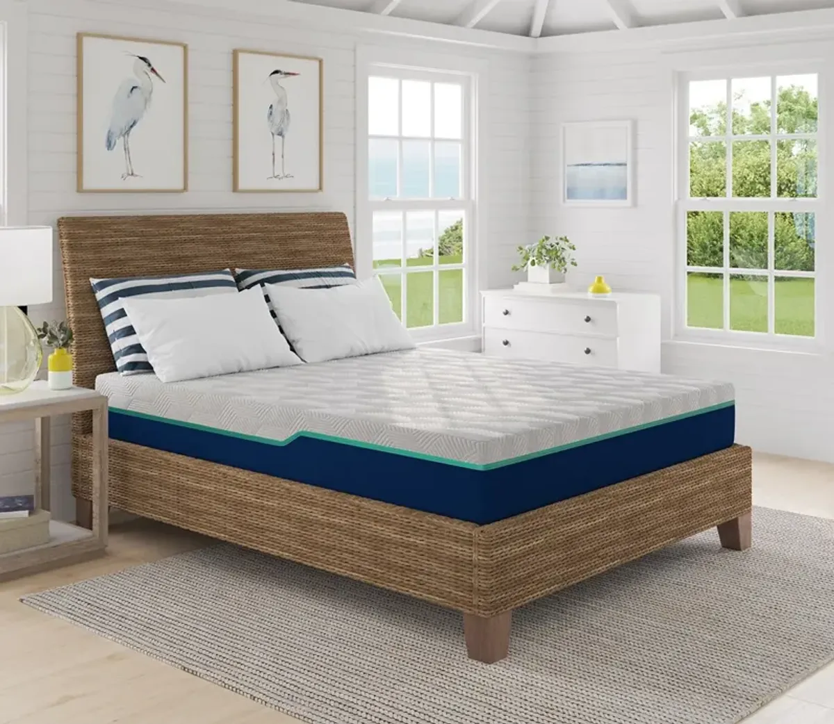 Bed in a Box Nautica Enthuse 10'' Medium Firm Hybrid Mattress - Full