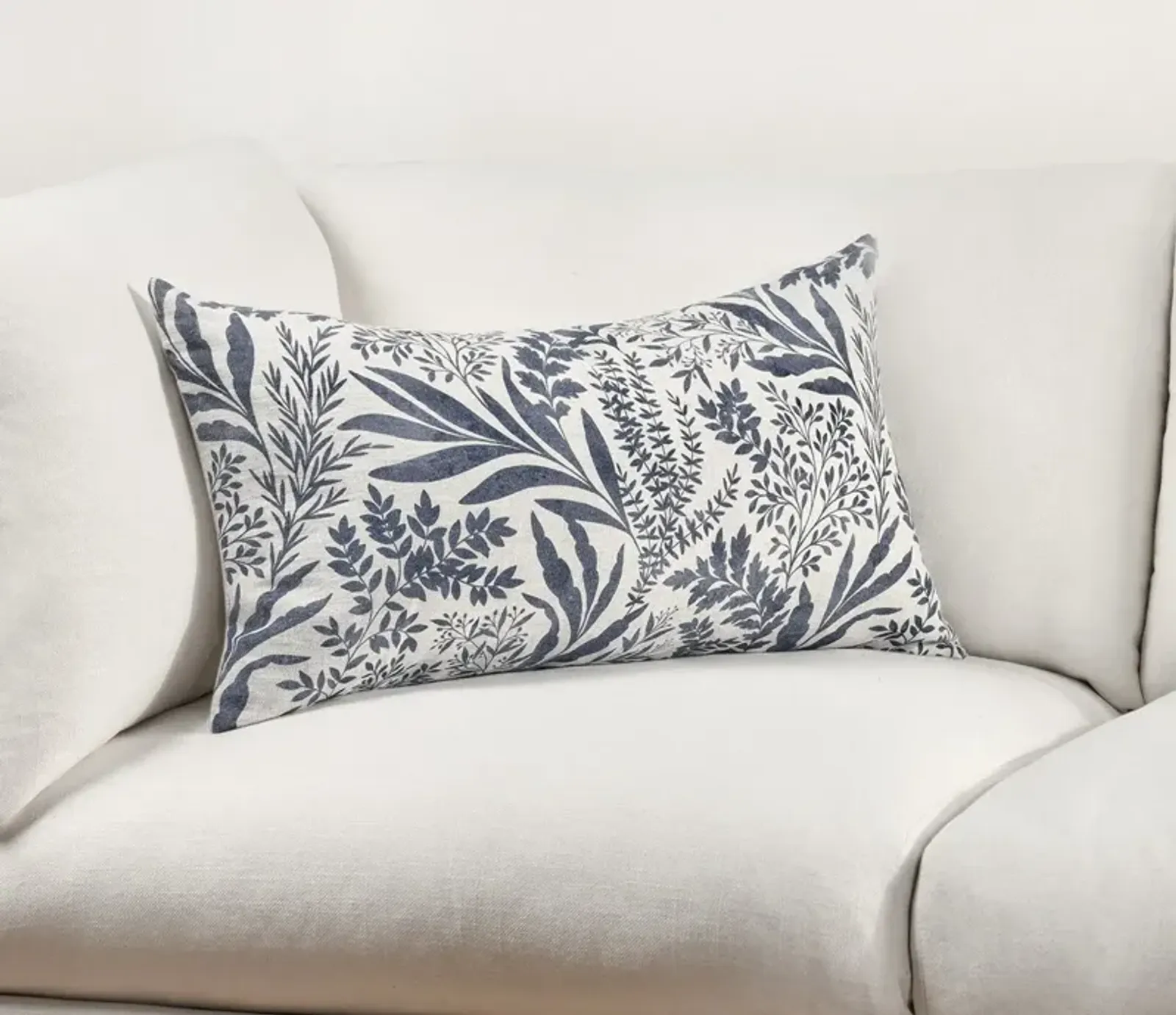 Villa by Classic Home Mulberry Denim Blue Throw Pillow