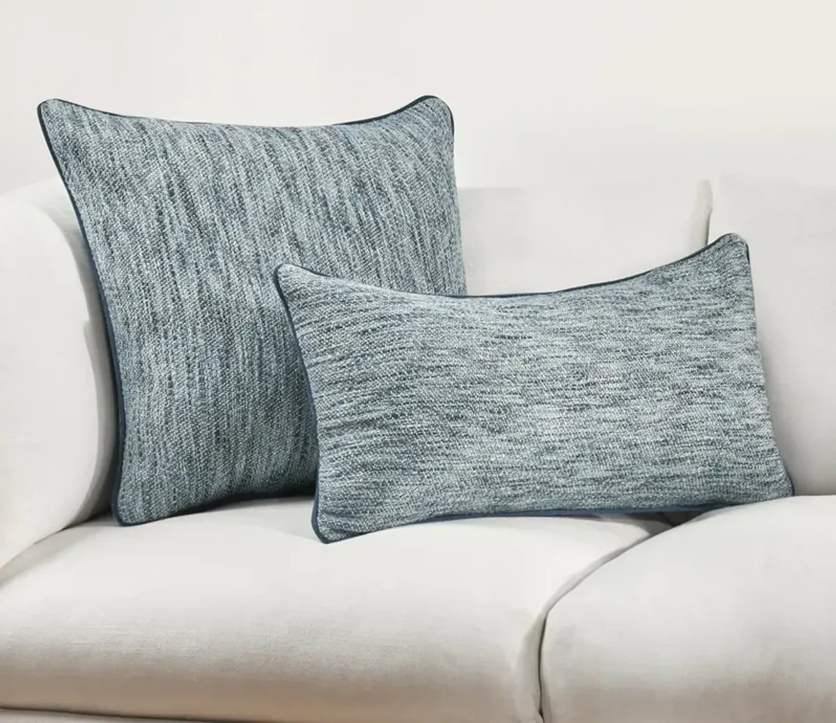 Villa by Classic Home Sharma Denim Blue Throw Pillow