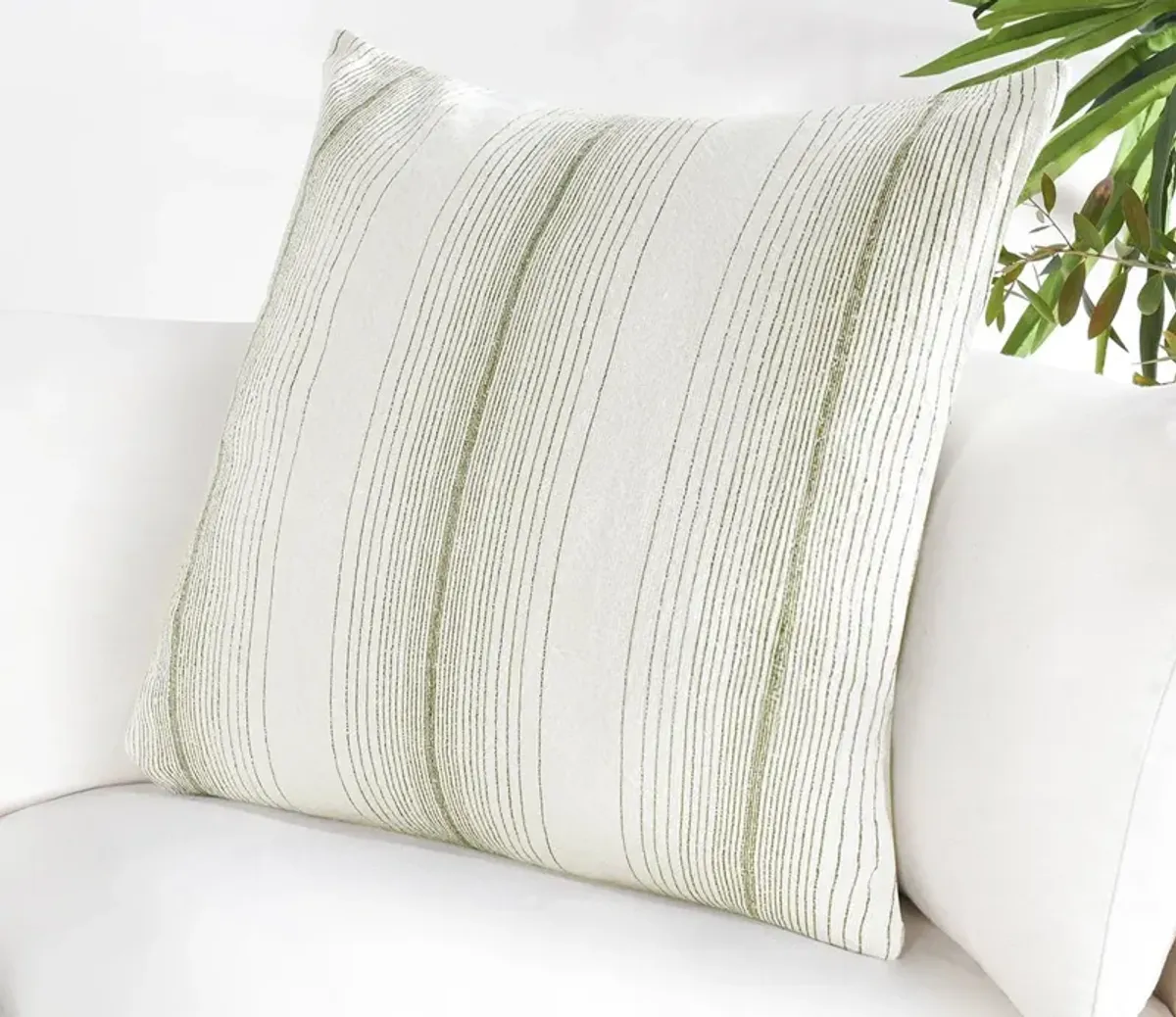 Villa by Classic Home Theta Striped Throw Pillow - Capri Blue