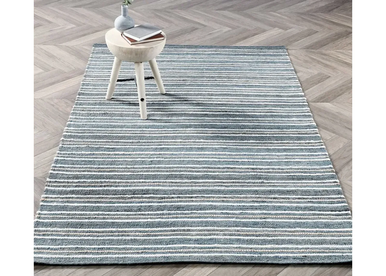 Villa by Classic Home Del Mar Aqua Area Rug - Ivory - 5' x 8'