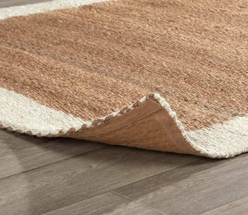 Villa by Classic Home Frame Jute Area Rug - 8' x 8'