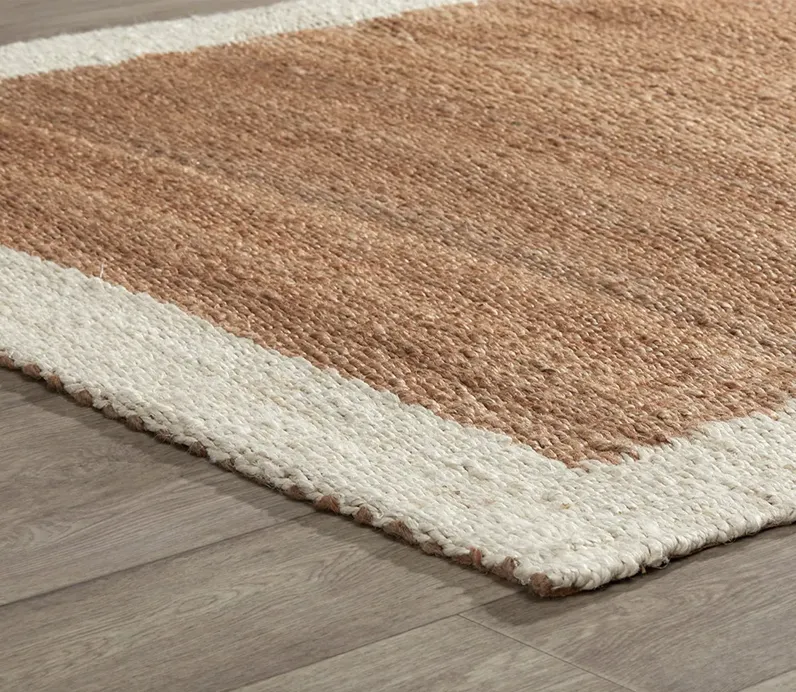 Villa by Classic Home Frame Jute Area Rug - 8' x 8'