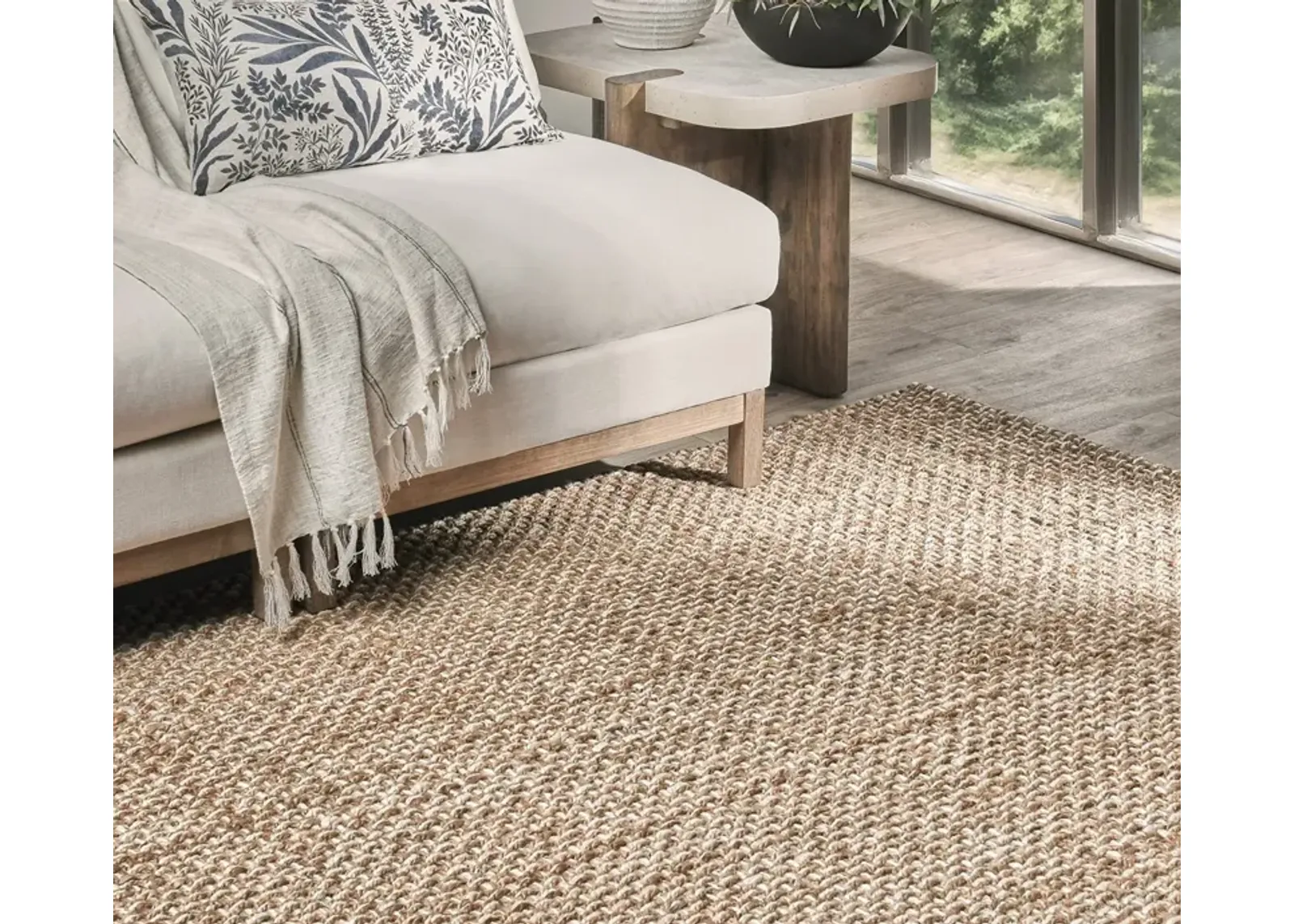 Villa by Classic Home Panama Bold Stripe Natural Area Rug - 8' x 10'