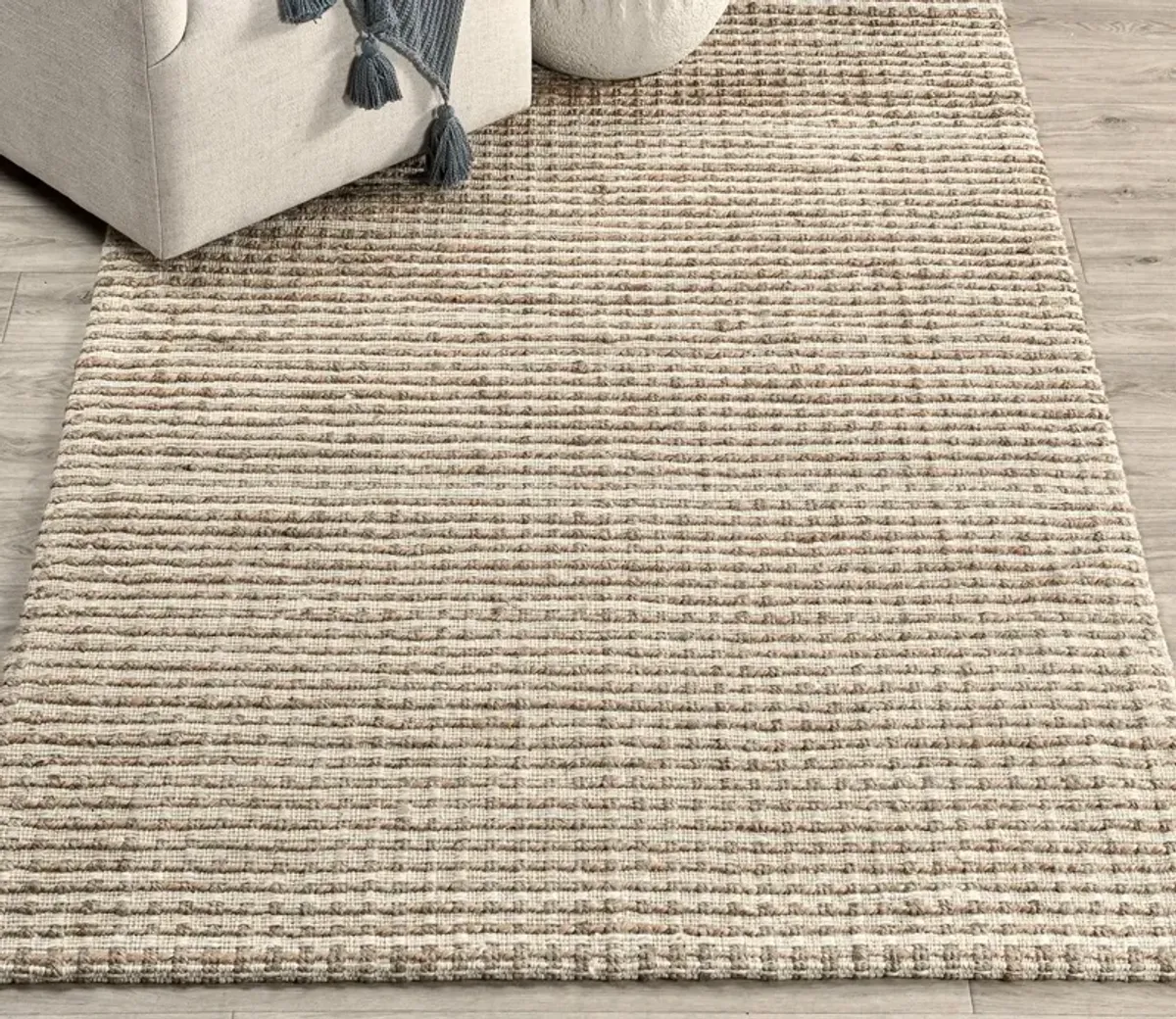 Villa by Classic Home Huntington Jute Ivory Natural Area Rug - 5' x 8'