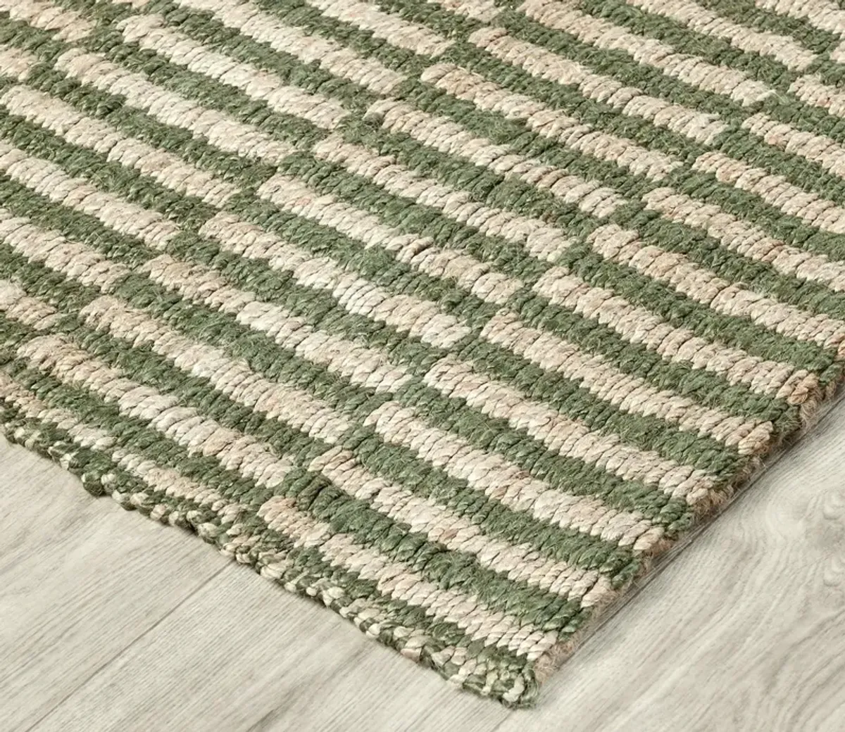 Villa by Classic Home Monterey Jute Area Rug - Green - 5' x 8'